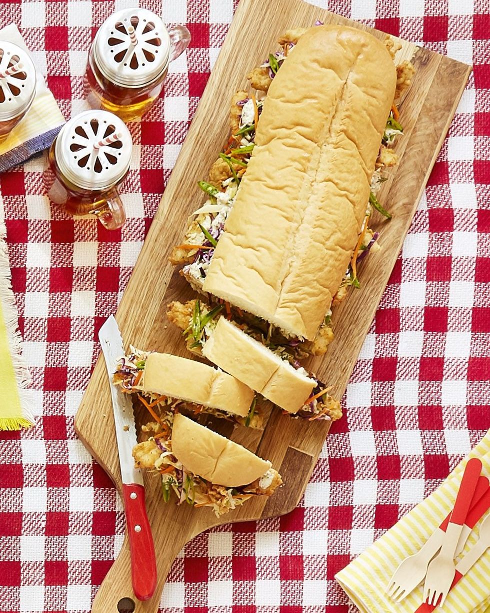 chicken finger sub with cabbage slaw